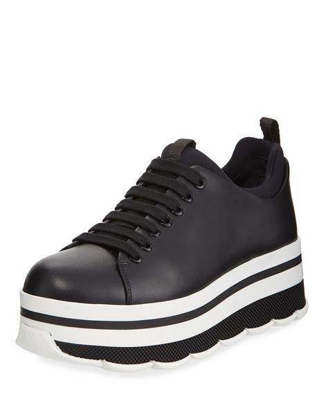 prada linea rossa lace-up platform sneakers|Prada linea rossa collection.